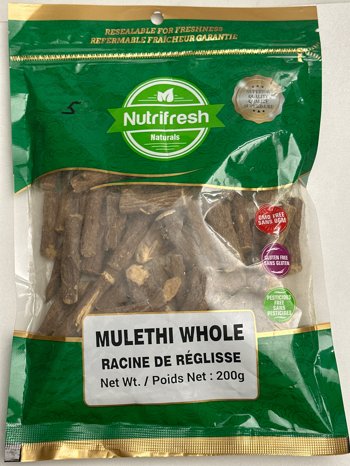 NUTRI FRESH MULETHI WHOLE 200GM