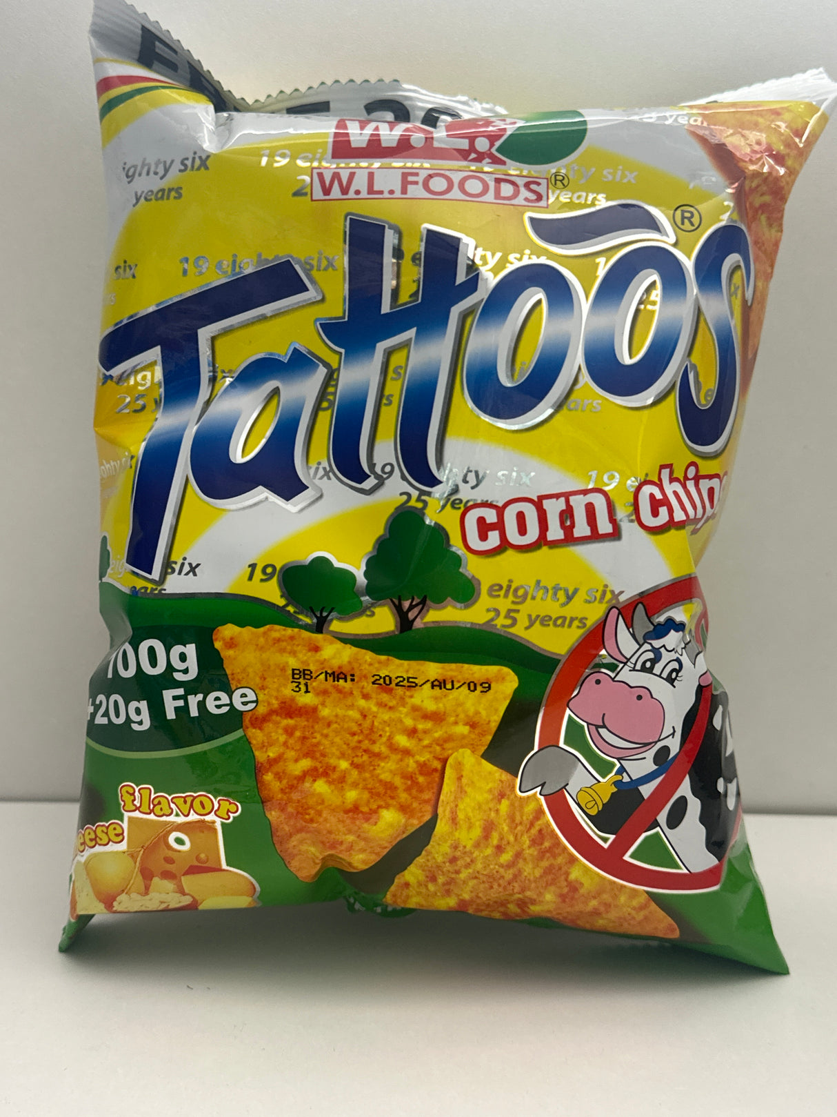 TATTOOS CORN CHIPS 120G