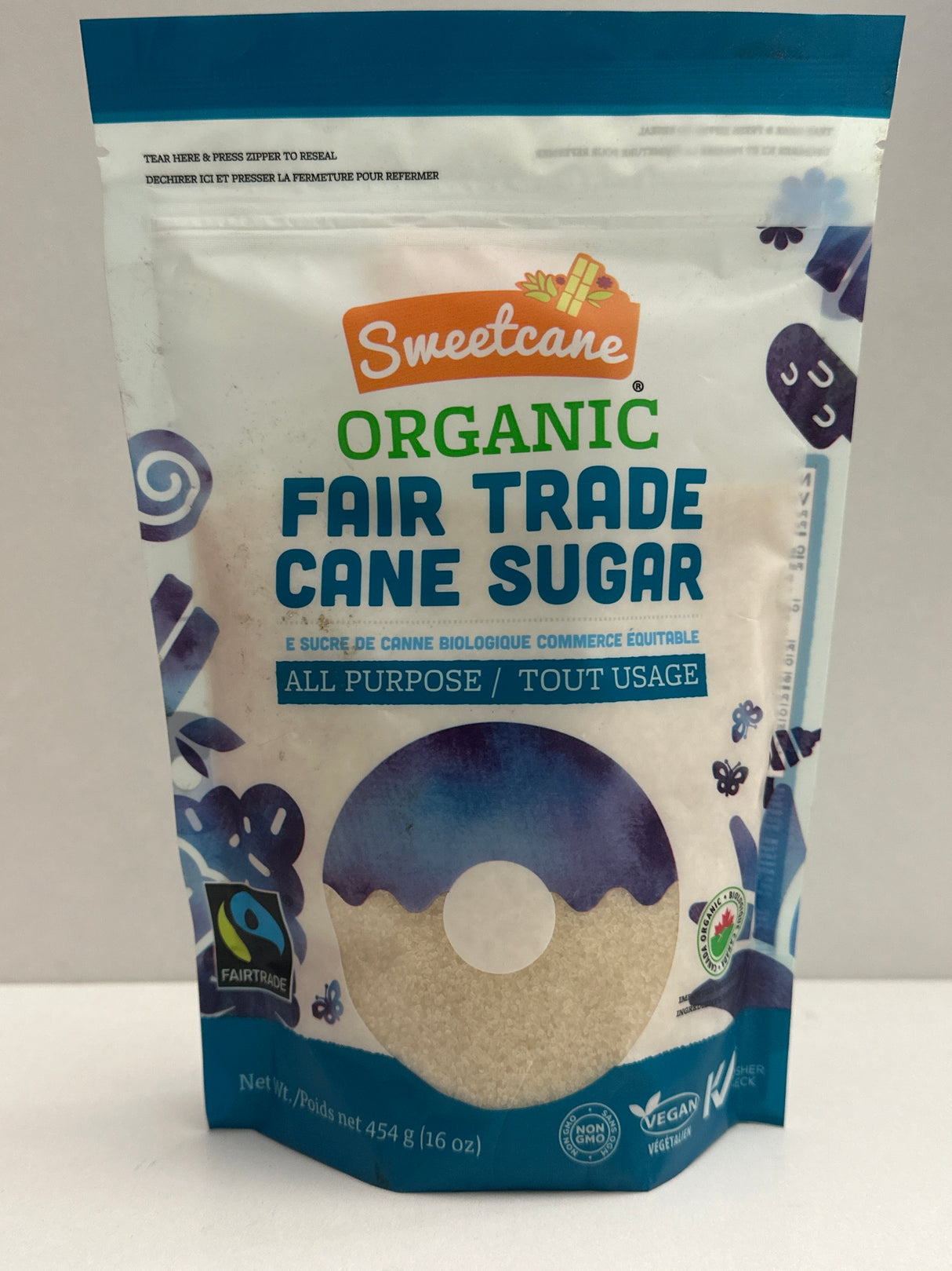 EVERLAND ORGANIC FAIR TRADE CANE SUGAR 454G