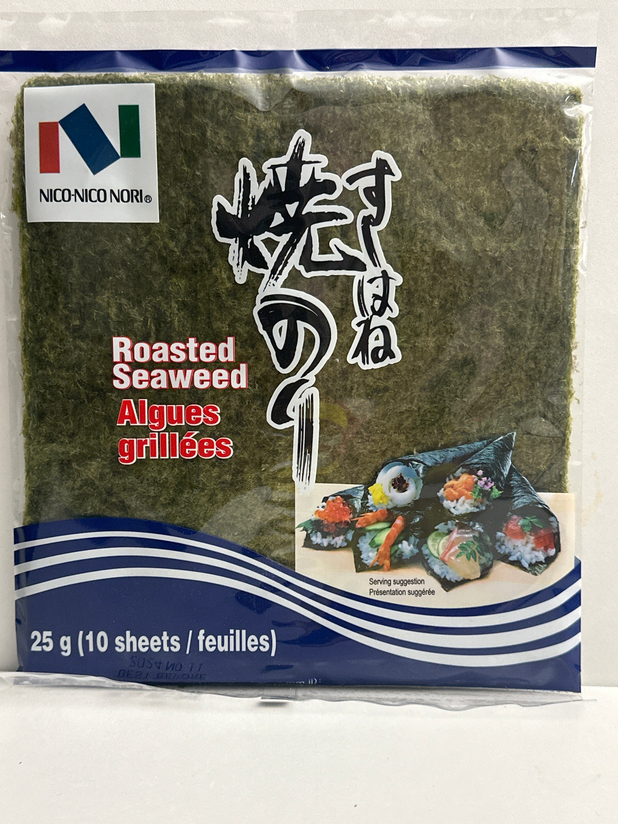 NICO NICO ROASTED SEAWEED 25G (10 SHEETS)