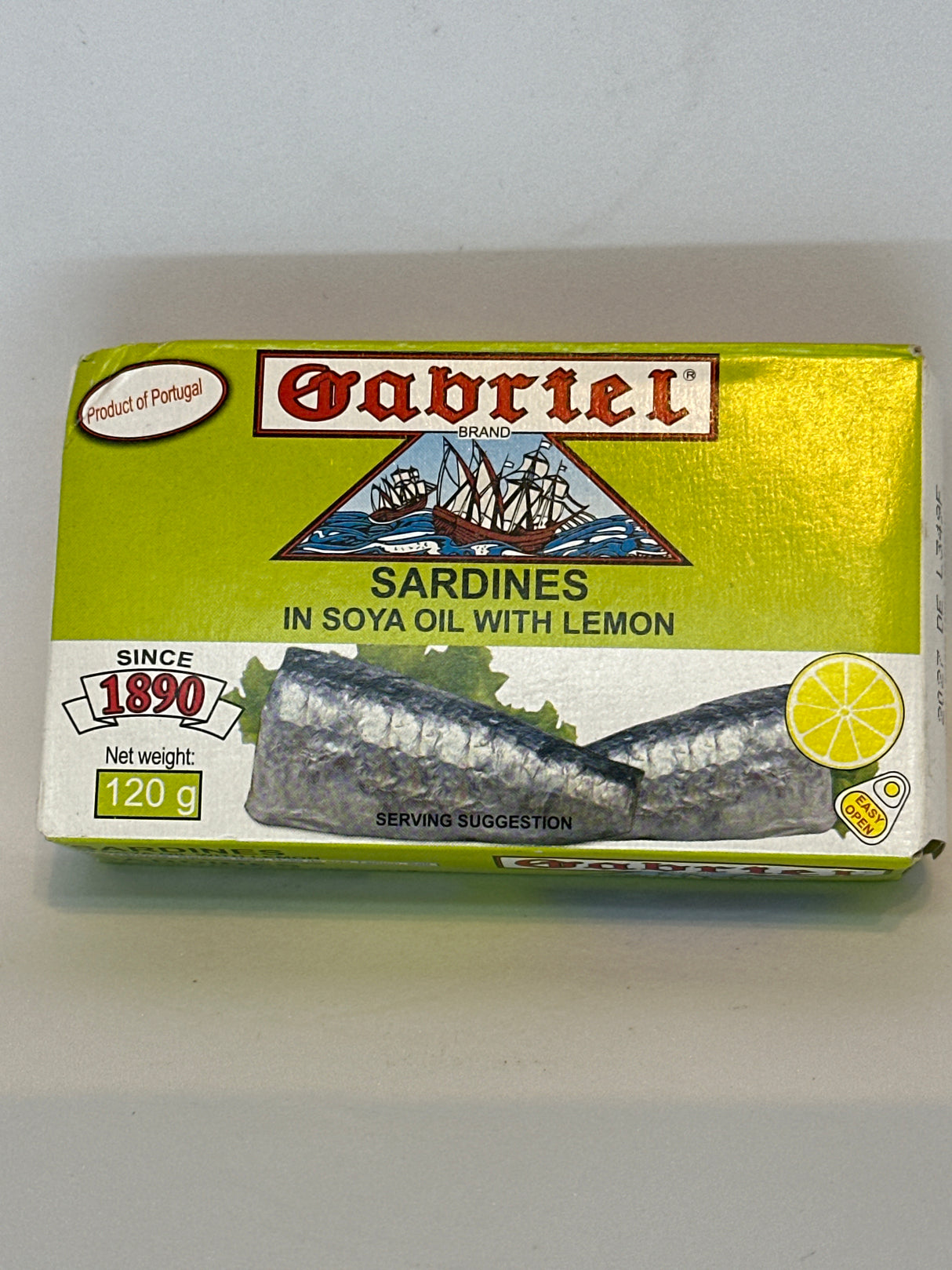 GABRIEL SARDINE IN SOYA OIL WITH LEMON 120G