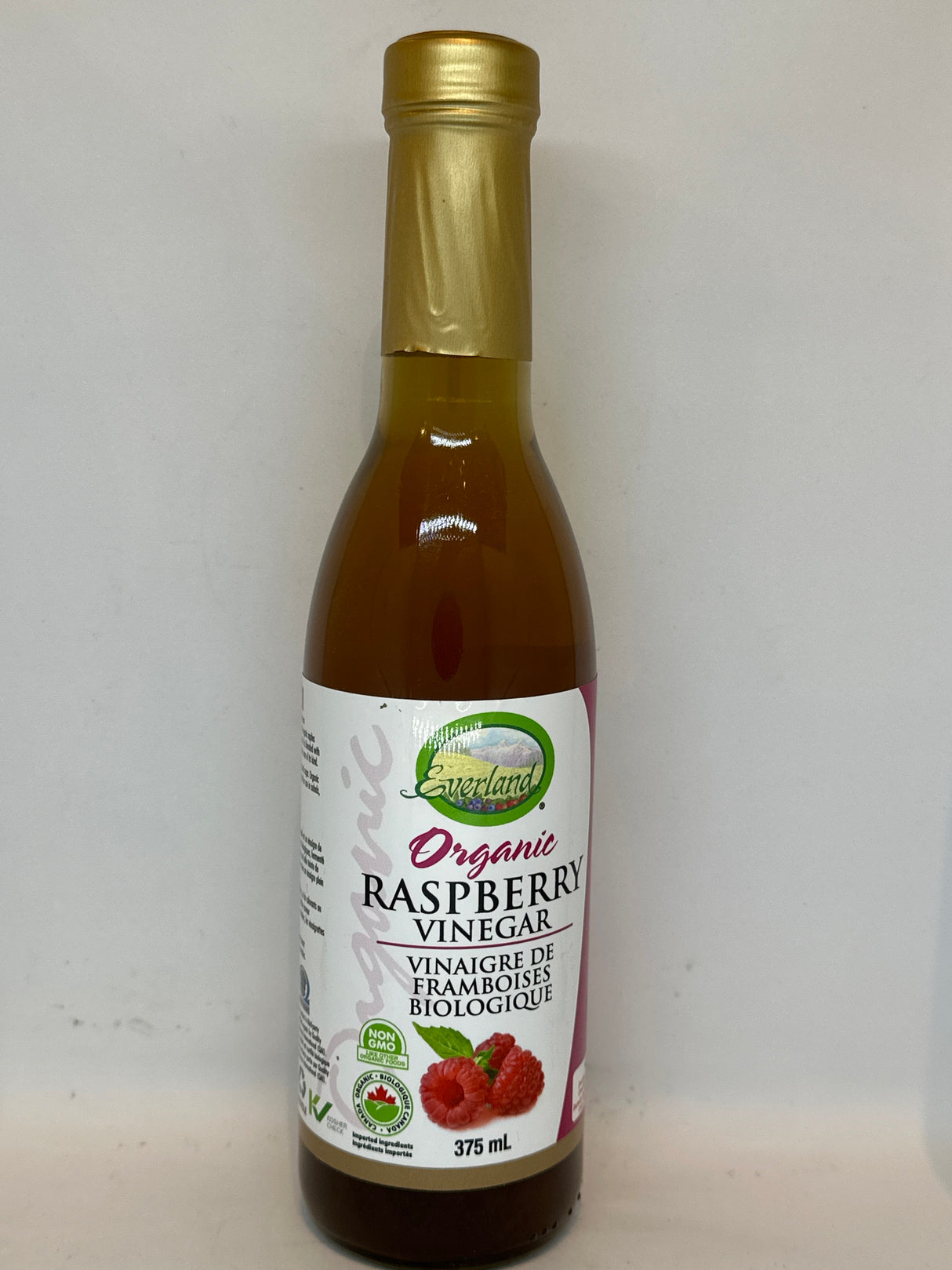 EVERLAND RASPBERRY VINEGAR ORGANIC 375 ML