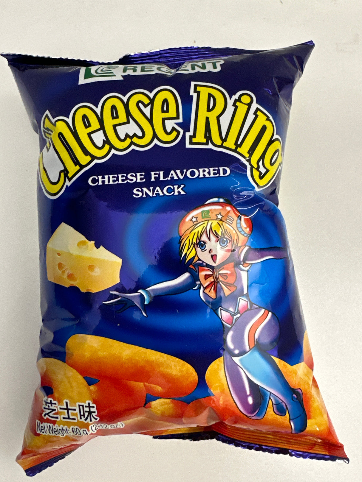 REGENT CHEESE RING CHEESE FLAVOURED SNACK 60GM