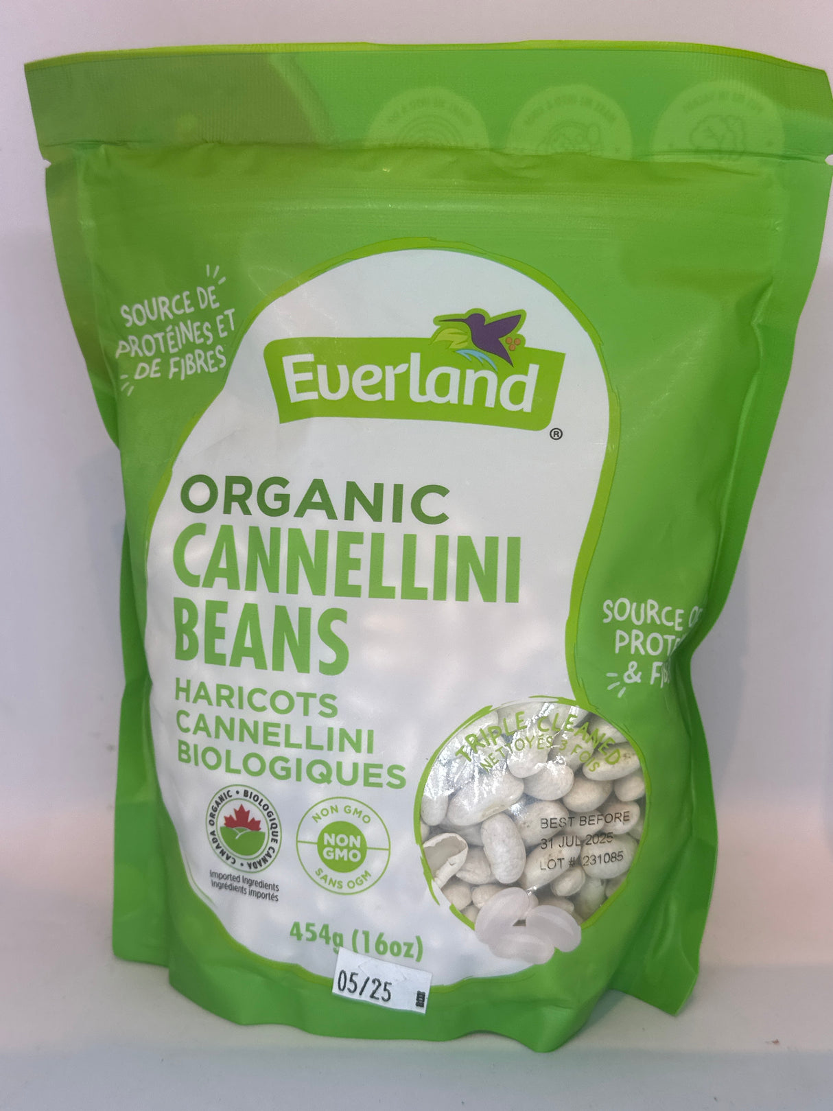 EVERLAND CANNELLINI BEANS ORGANIC 454GM