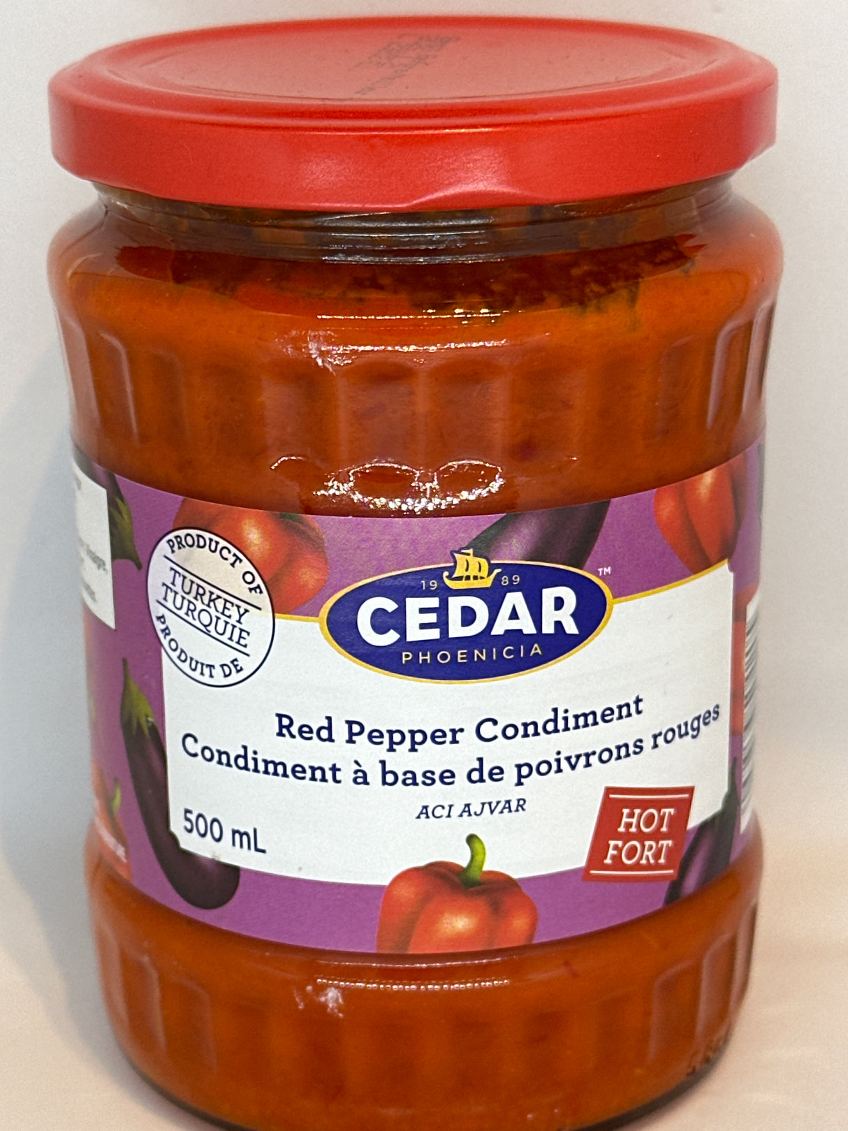 CEDAR AJVAR SAUCE HOT 500ML