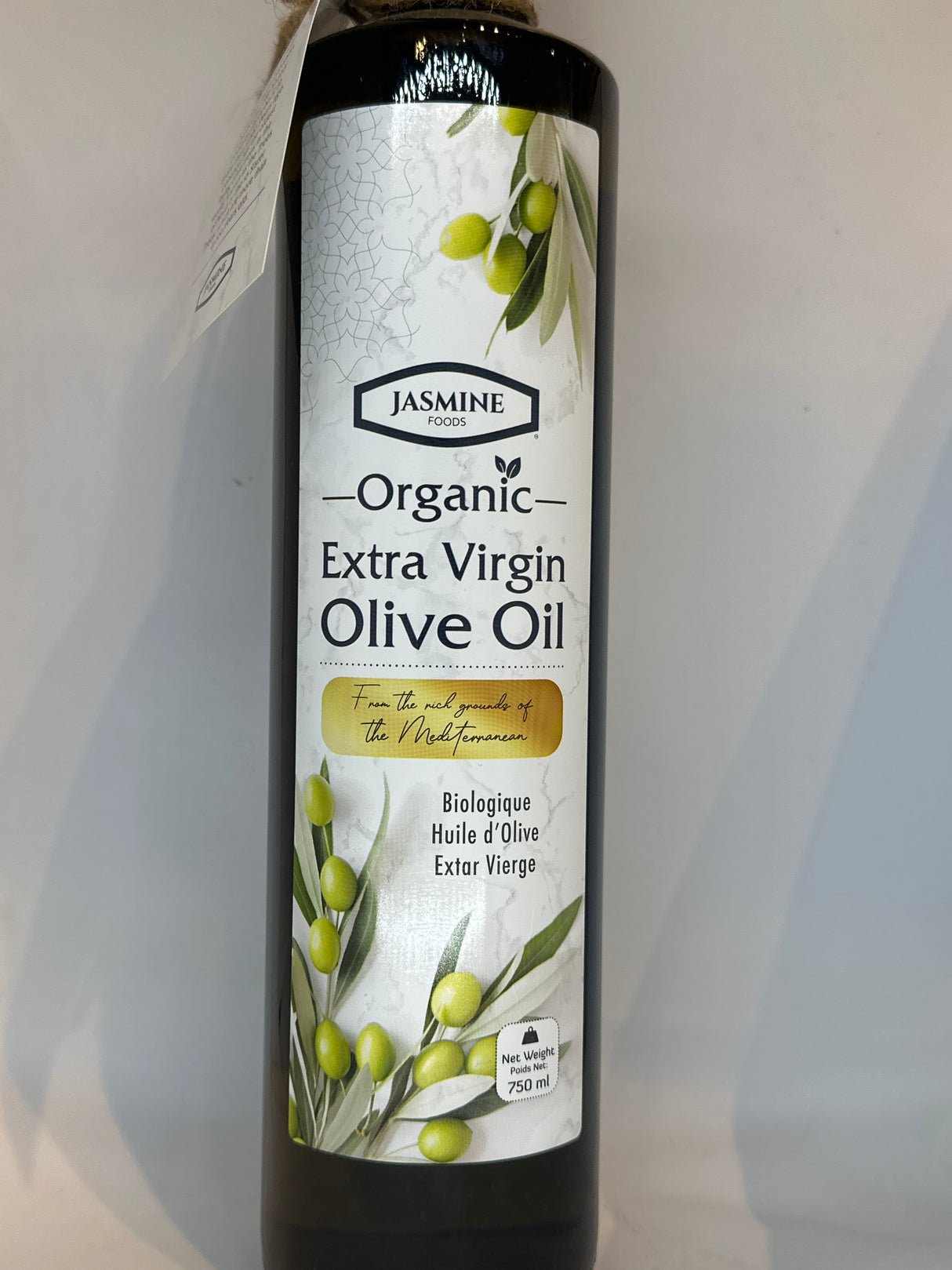 JASMINE ORGANIC EXTRA VIRGIN OLIVE OIL 750ML